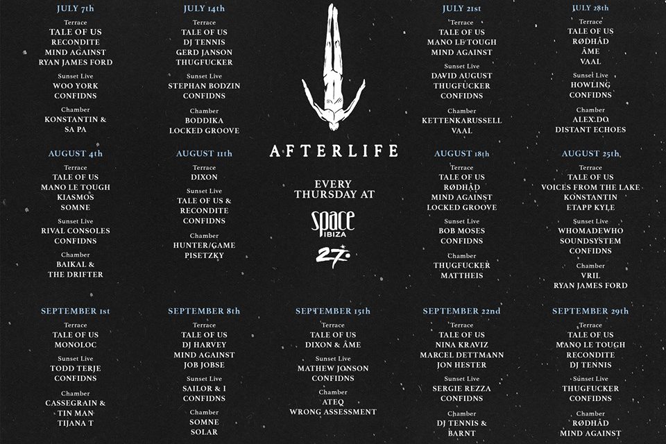 Afterlife full lineups confirmed Spotlight